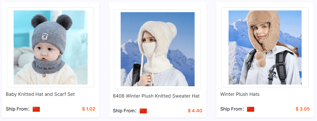 Knit Pom Hats Dropship