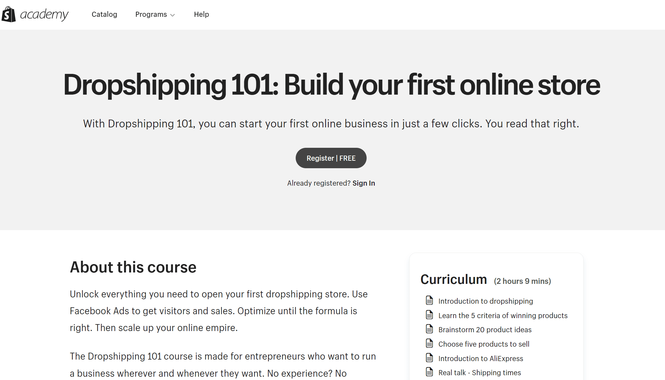 10 Top Free Dropshipping Courses need to learn | oneclick dropshipping