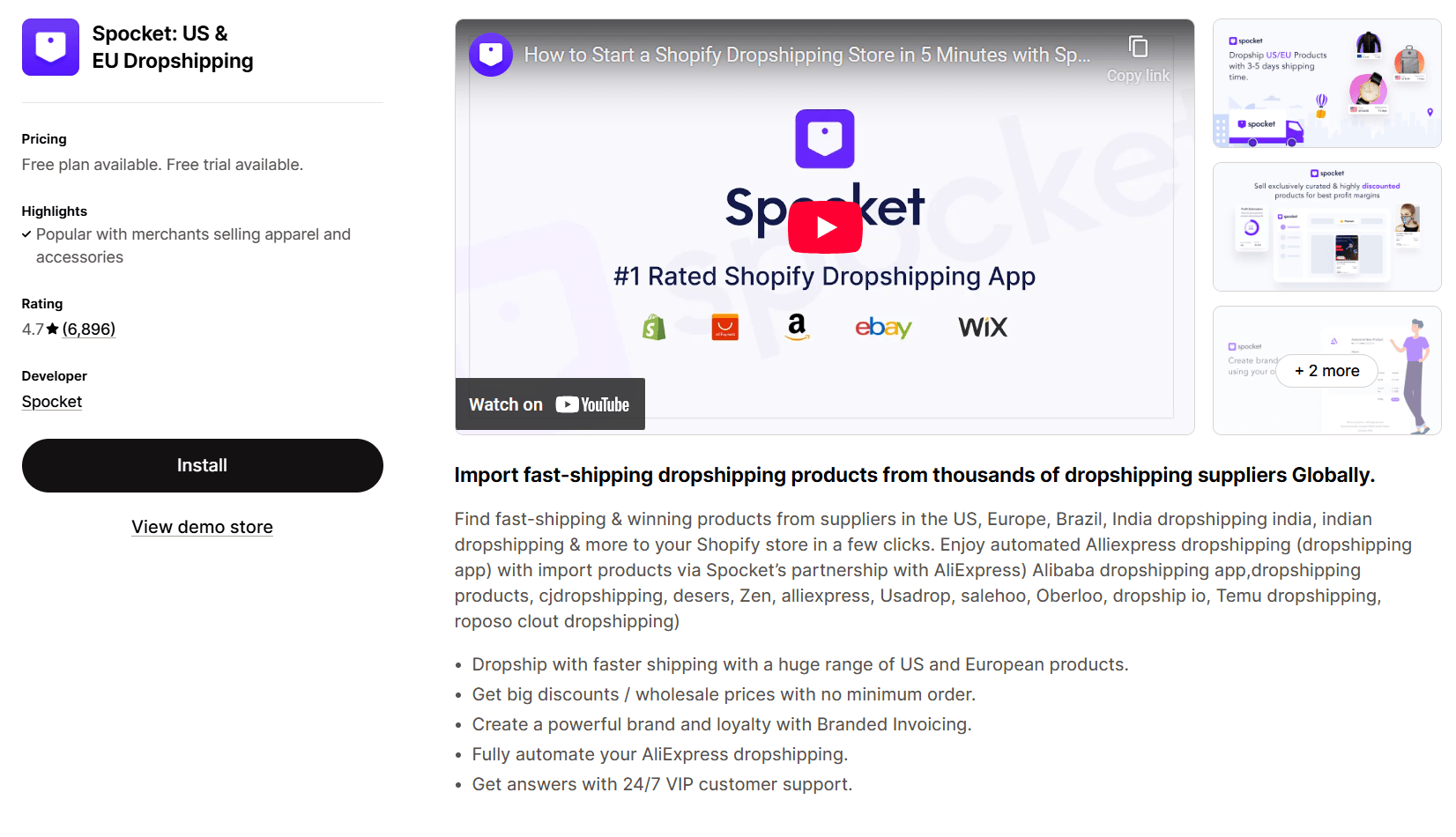 Spocket Dropshipping App