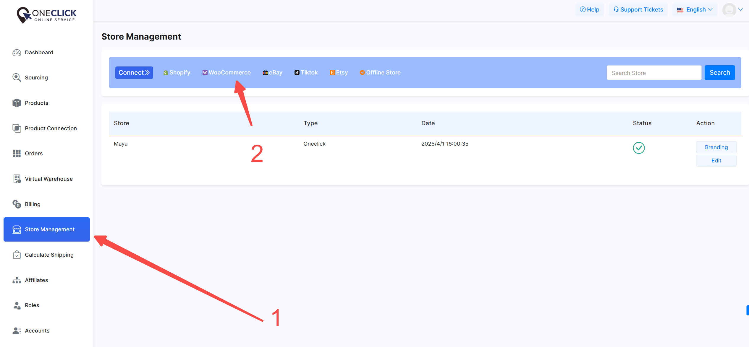 WordPress and Wocommerce Dropshipping in Oneclick Online Service